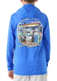 Boys 8-20 Graphic Long Sleeve Performance UPF Hoodie