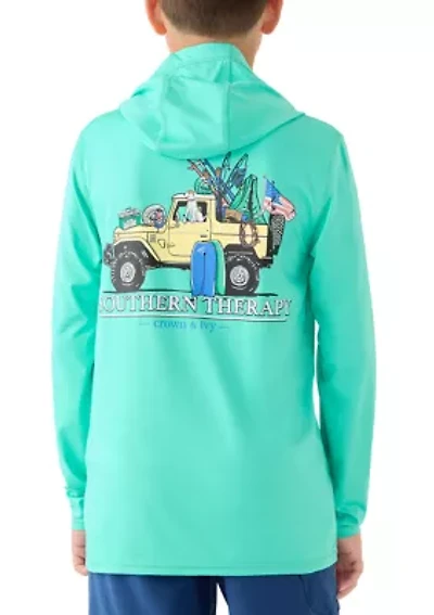 Boys 8-20 Graphic Long Sleeve Performance UPF Hoodie