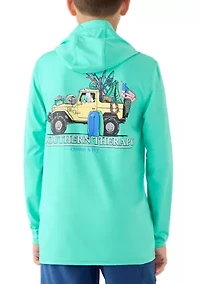 Boys 8-20 Graphic Long Sleeve Performance UPF Hoodie