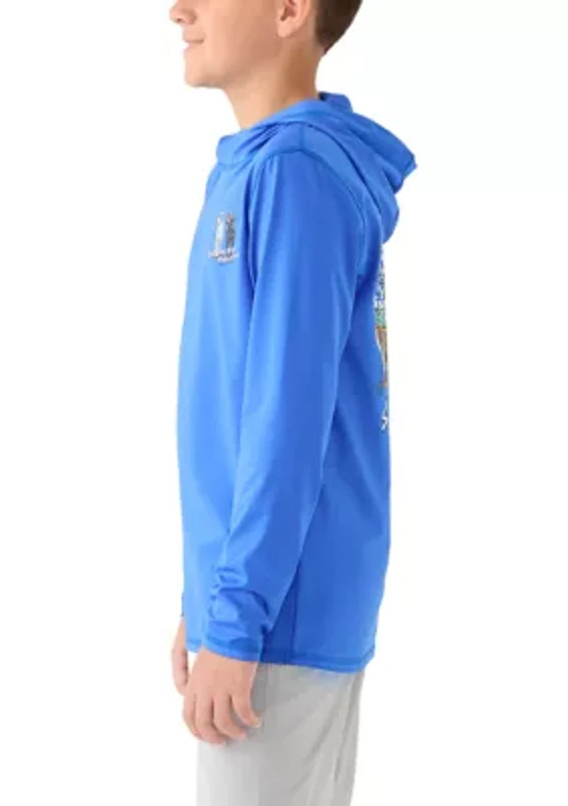 Boys 8-20 Graphic Long Sleeve Performance UPF Hoodie