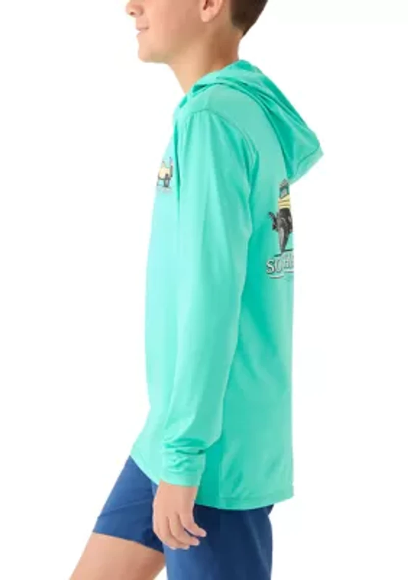 Boys 8-20 Graphic Long Sleeve Performance UPF Hoodie