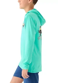 Boys 8-20 Graphic Long Sleeve Performance UPF Hoodie