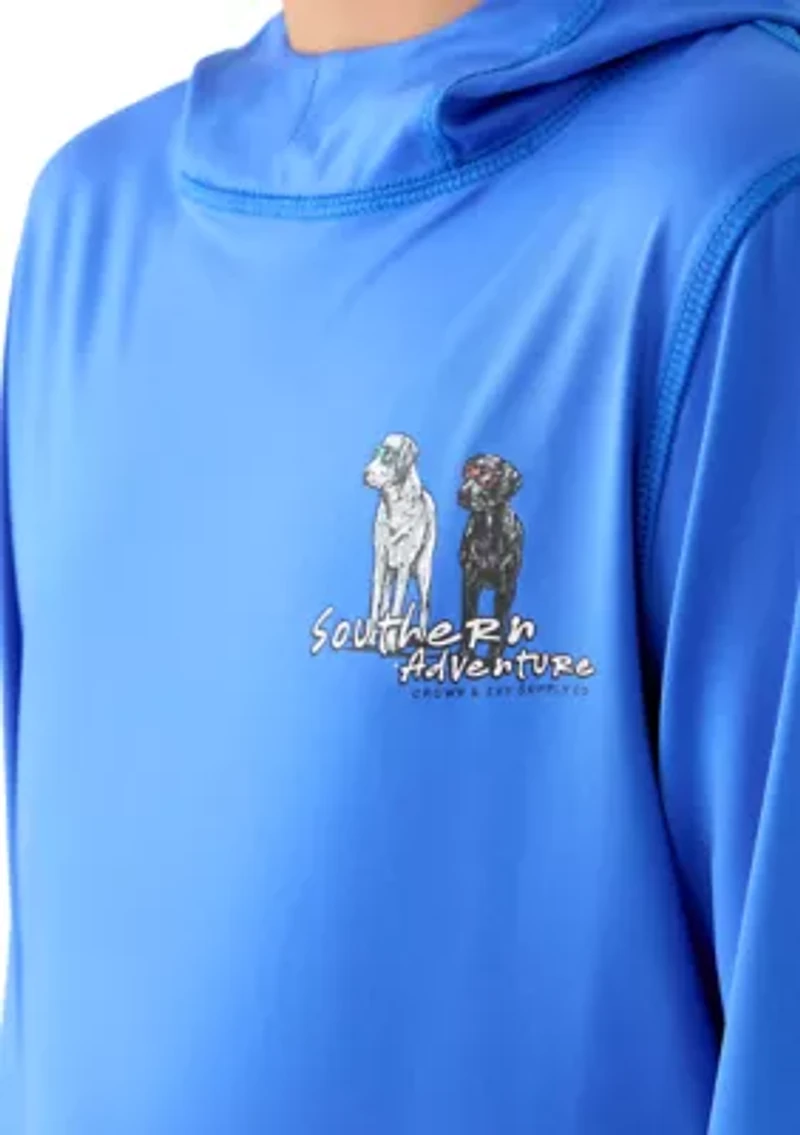 Boys 8-20 Graphic Long Sleeve Performance UPF Hoodie