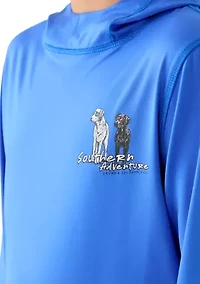 Boys 8-20 Graphic Long Sleeve Performance UPF Hoodie