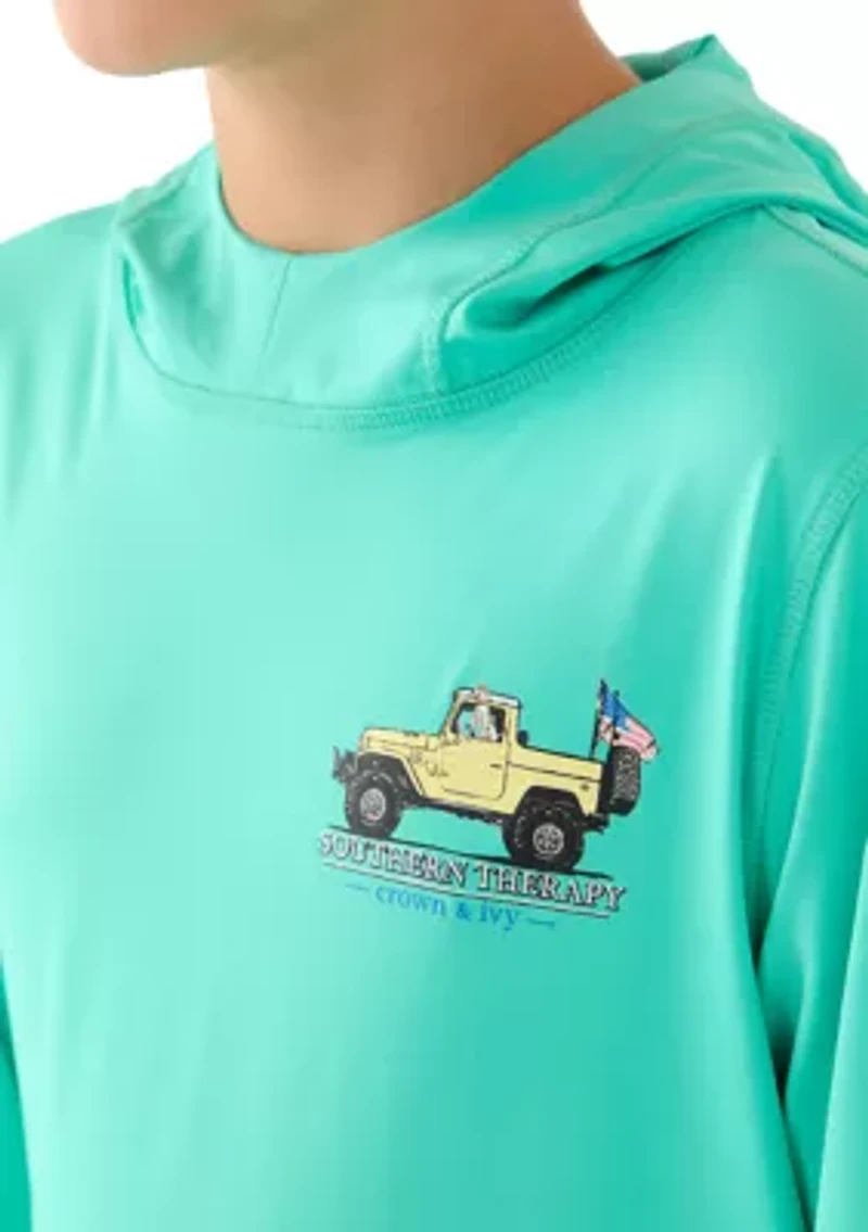 Boys 8-20 Graphic Long Sleeve Performance UPF Hoodie