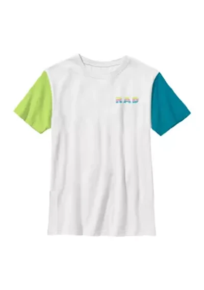 Boys 8-20 Short Sleeve Color Block Graphic T-Shirt