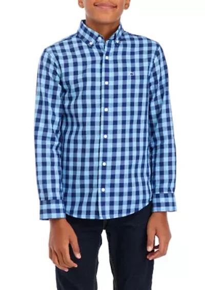 Boys 8-20 Twill Buffalo Check Shirt