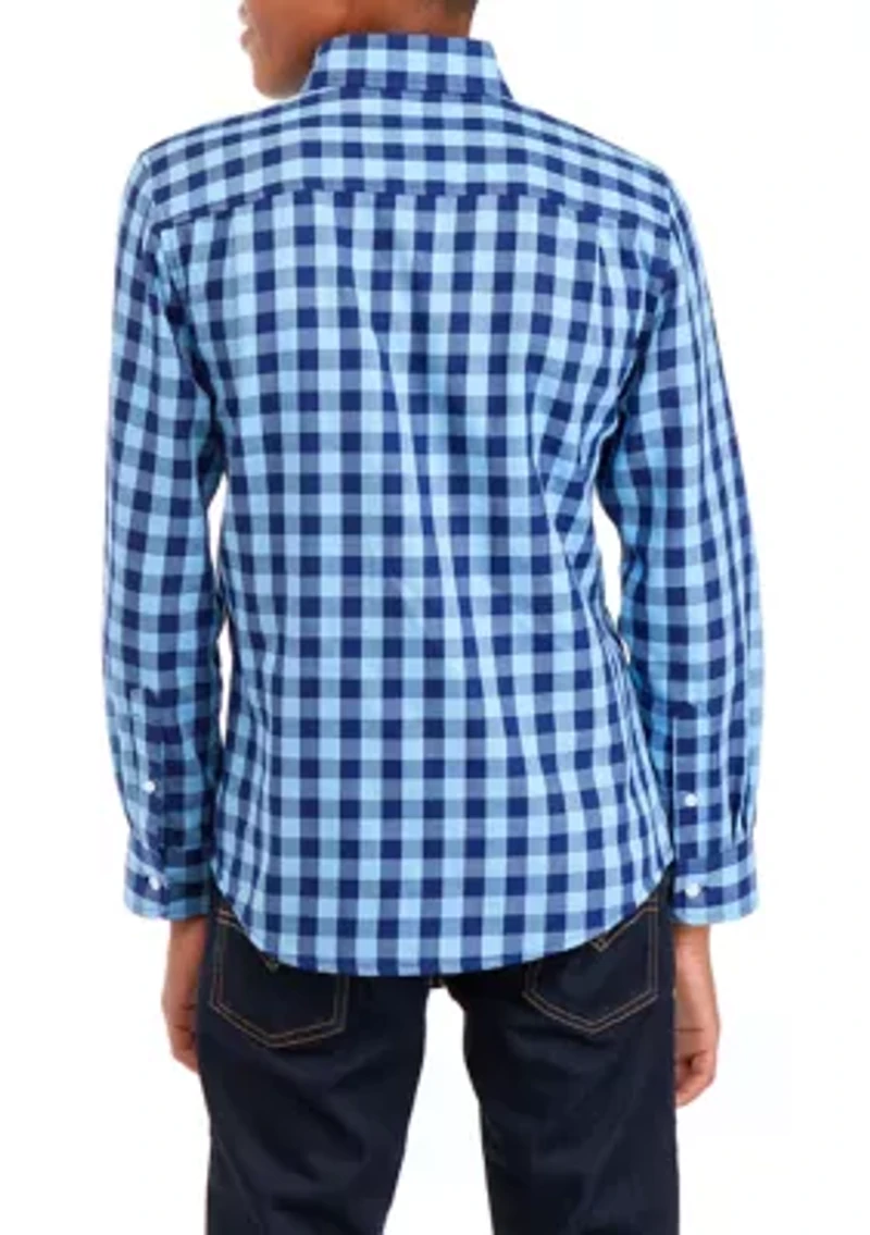 Boys 8-20 Twill Buffalo Check Shirt