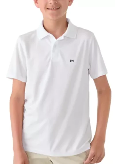 Boys 8-20 Husky Performance Pin Dot Polo Shirt
