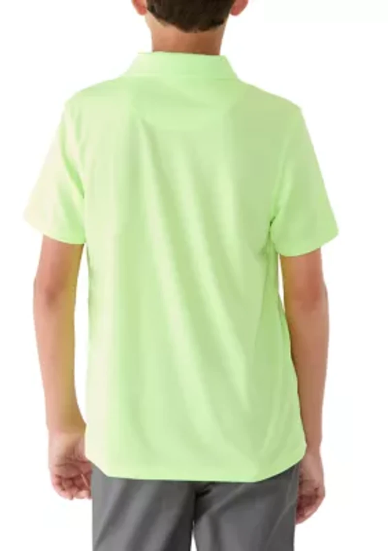 Boys 8-20 Husky Performance Pin Dot Polo Shirt