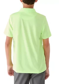 Boys 8-20 Husky Performance Pin Dot Polo Shirt