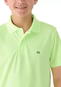 Boys 8-20 Husky Performance Pin Dot Polo Shirt