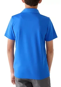 Boys 8-20 Husky Performance Pin Dot Polo Shirt