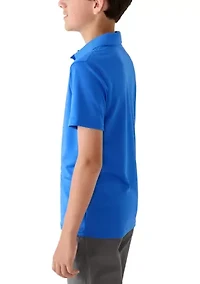 Boys 8-20 Husky Performance Pin Dot Polo Shirt