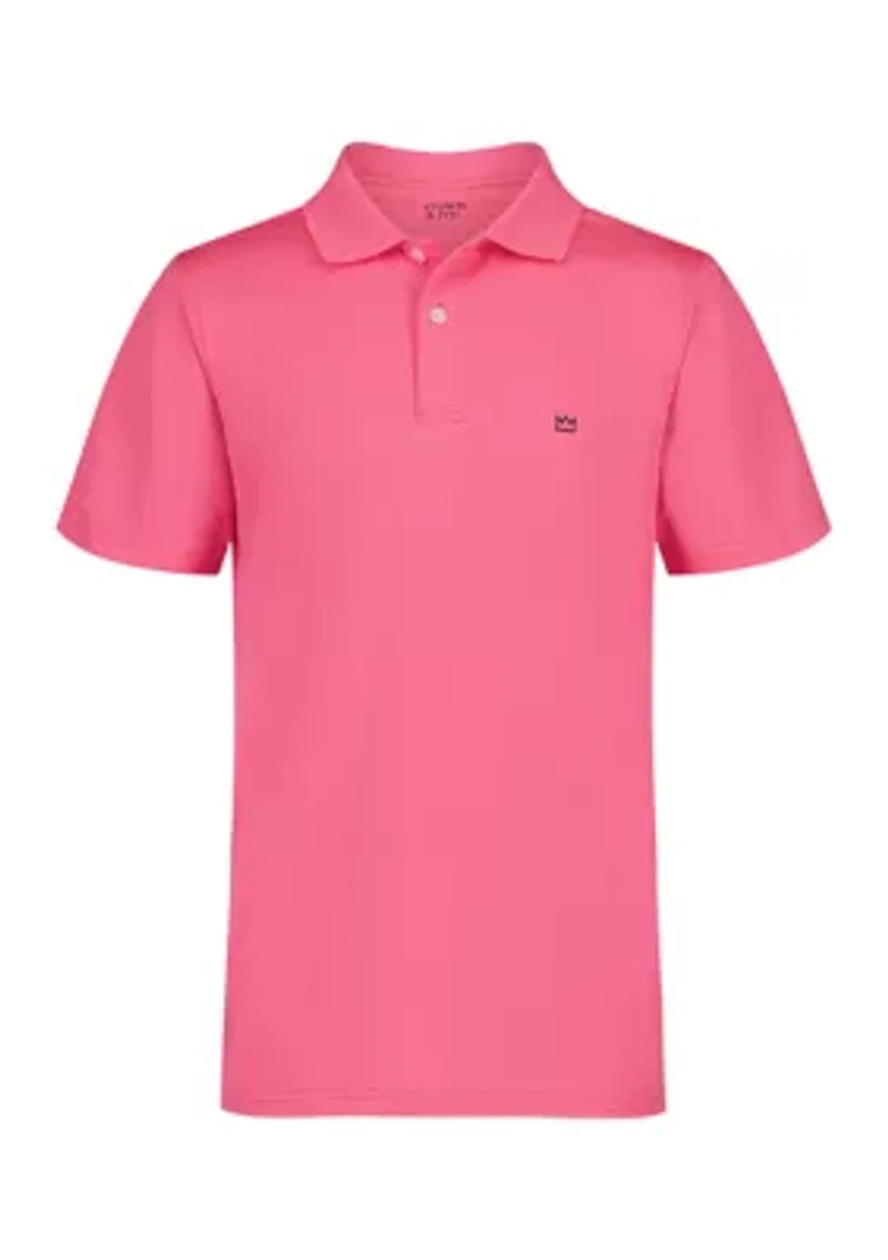 Boys 4-7 Performance Pin Dot Polo Shirt