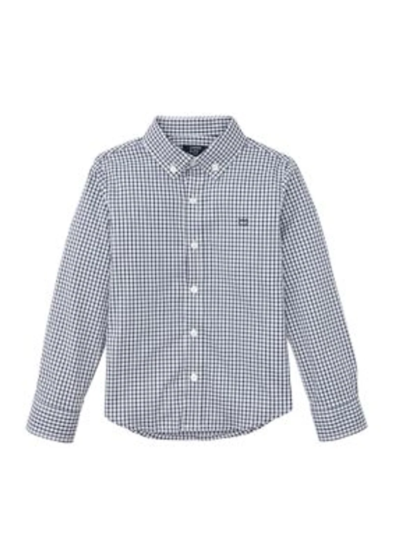Boys 4-7 Long Sleeve Woven Gingham Shirt