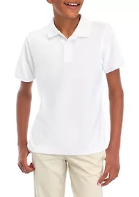 Boys 8-20  Short Sleeve Solid Polo Shirt