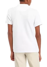 Boys 8-20  Short Sleeve Solid Polo Shirt