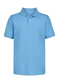 Boys 8-20 Solid Piqué Polo Shirt