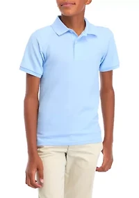 Boys 8-20 Short Sleeve Solid Polo Shirt
