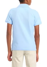 Boys 8-20 Short Sleeve Solid Polo Shirt