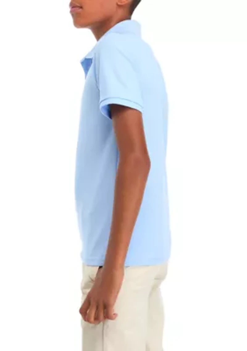 Boys 8-20 Short Sleeve Solid Polo Shirt
