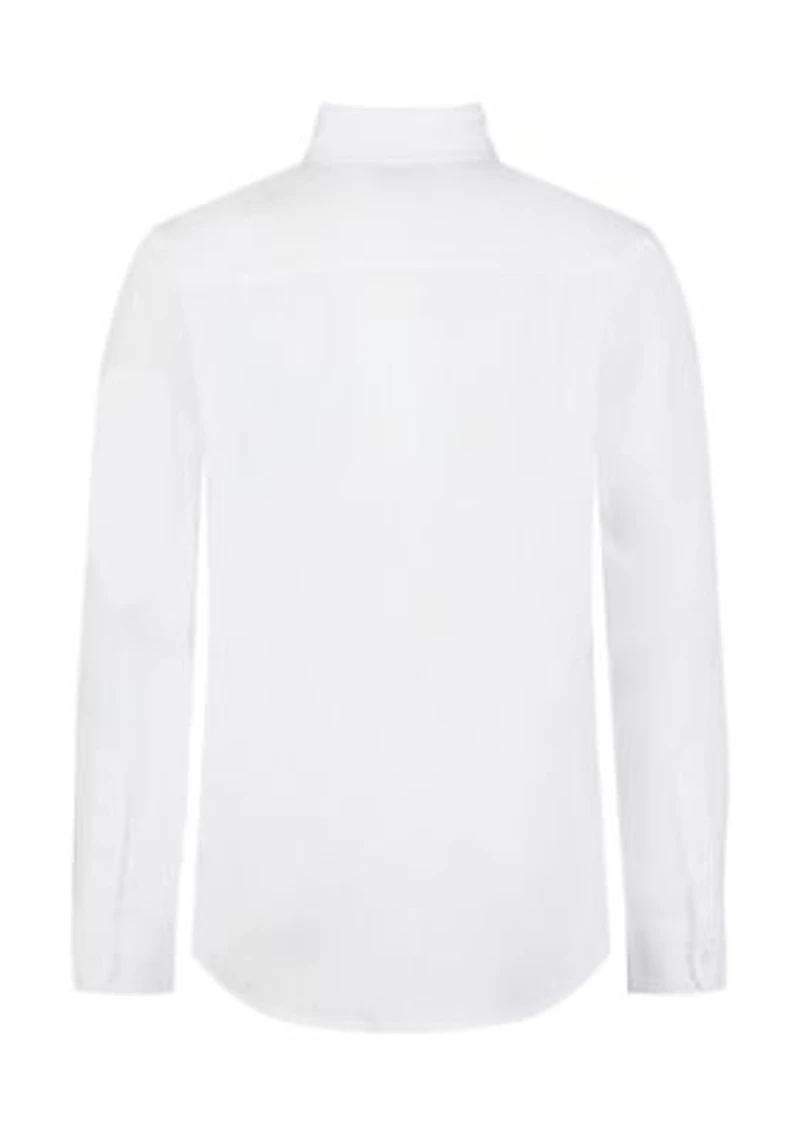 Boys 8-20 Solid Woven Poplin Shirt