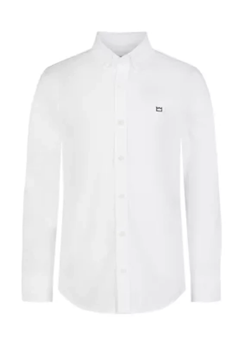 Boys 4-7 Solid Woven Poplin Shirt