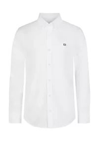 Boys 4-7 Solid Woven Poplin Shirt