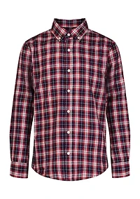 Boys 4-7 Woven Brushed Twill Button Down Shirt