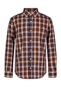 Boys 4-7 Woven Brushed Twill Button Down Shirt