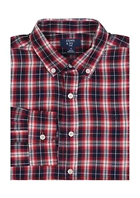 Boys 8-20 Woven Brushed Twill Button Down Shirt