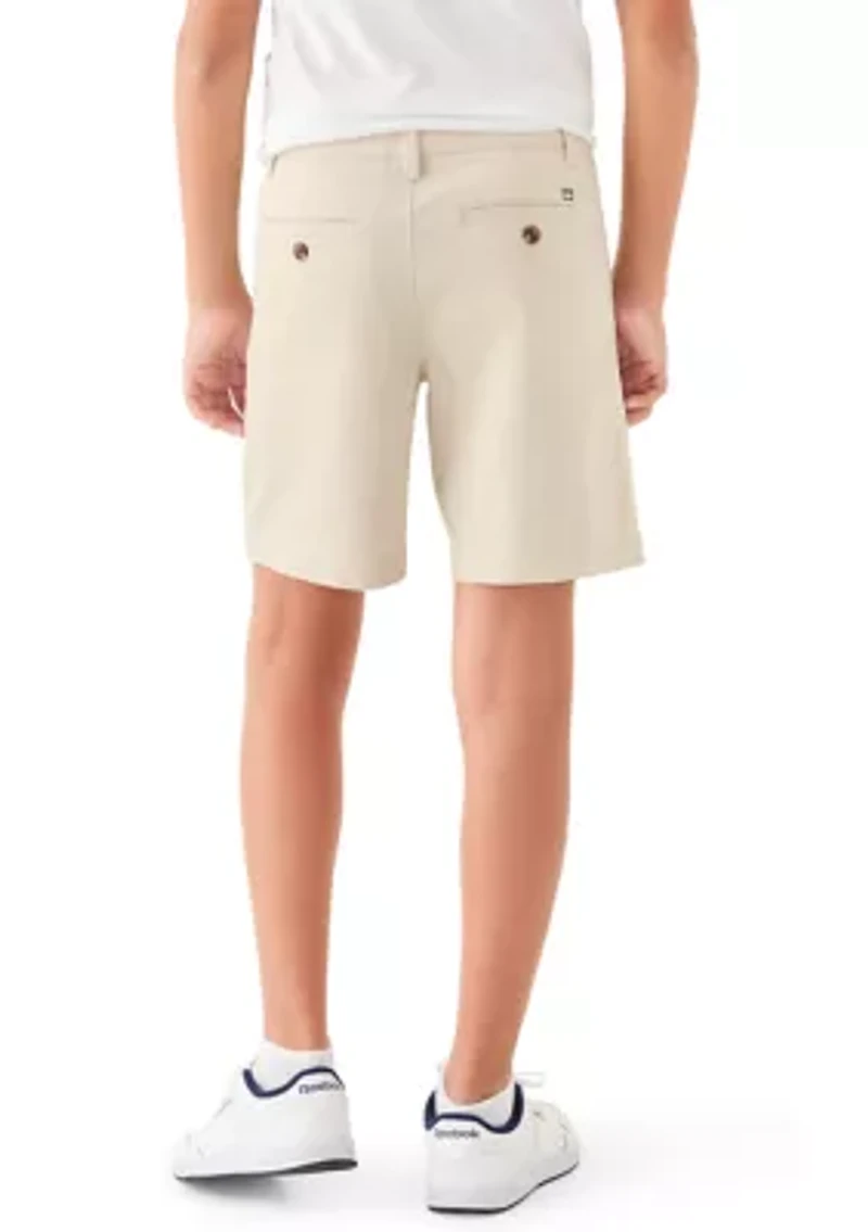 Boys 8-20 7-Inch Flat Front Twill Shorts