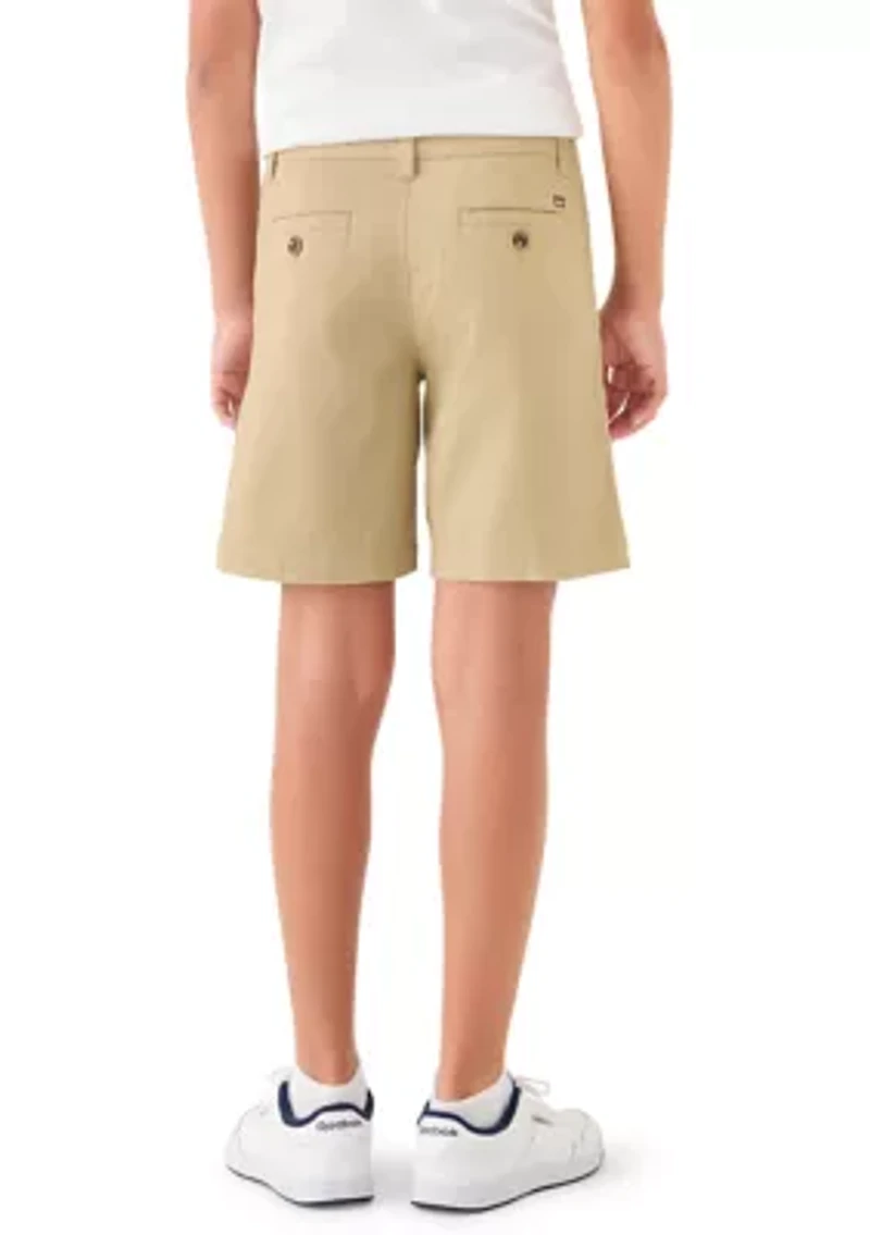 Boys 8-20 7-Inch Flat Front Twill Shorts