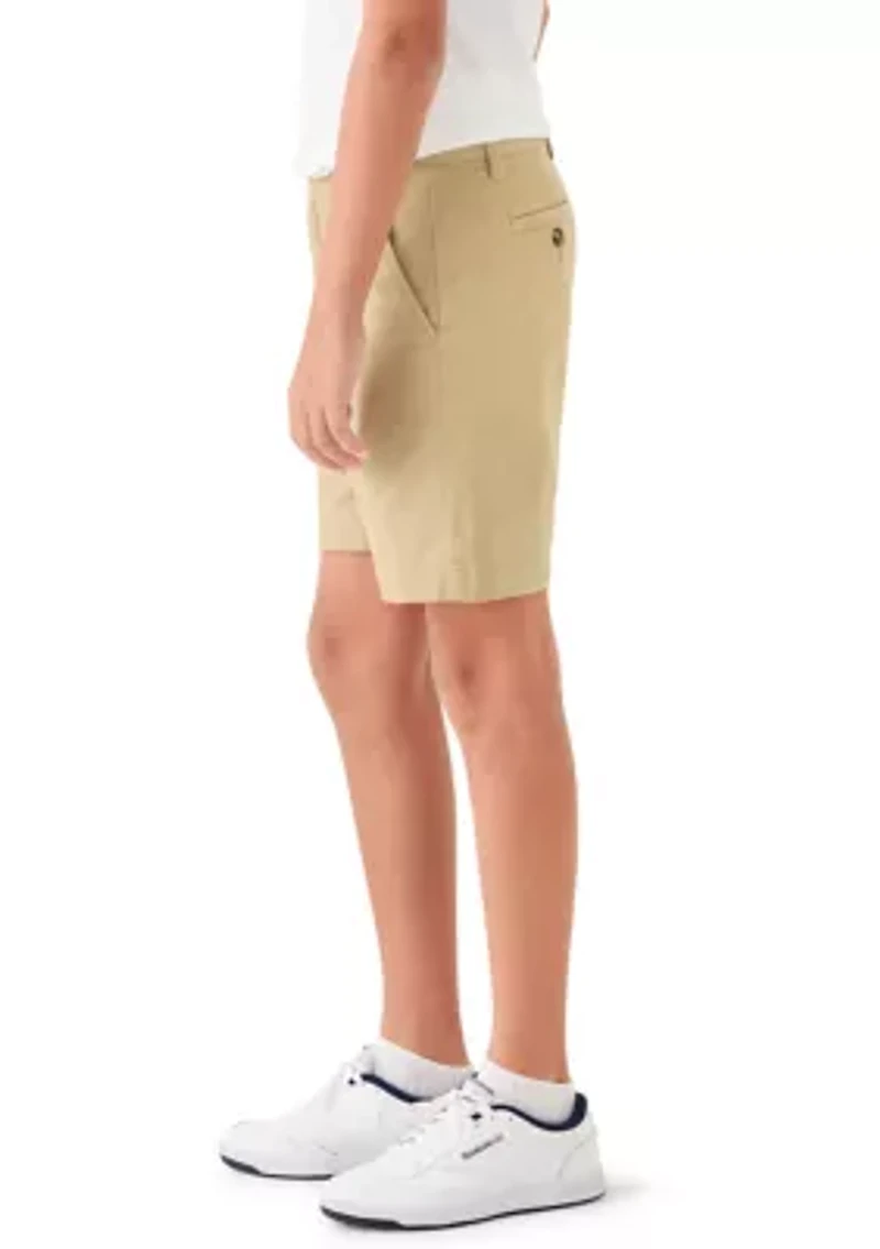 Boys 8-20 7-Inch Flat Front Twill Shorts