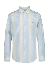 Boys 8-20 Woven Seaside Stripe Poplin Shirt