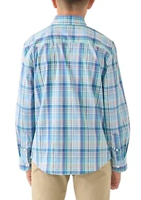 Boys 8-20 Woven Plaid Poplin Shirt