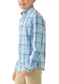 Boys 8-20 Woven Plaid Poplin Shirt