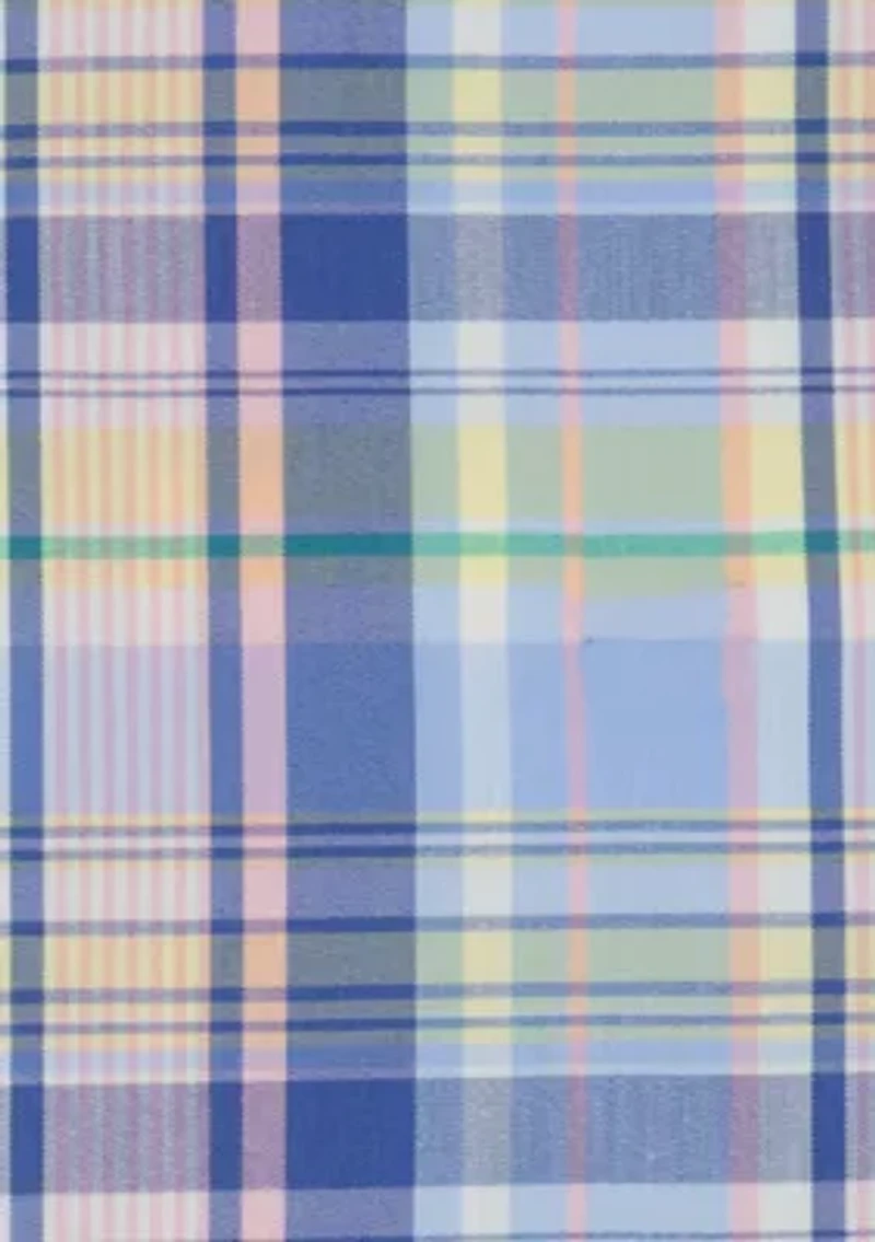 Boys 8-20 Woven Coastal Plaid Poplin Shirt