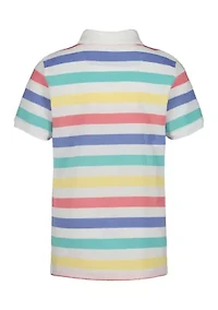 Boys 8-20 Short Sleeve Striped Polo Shirt