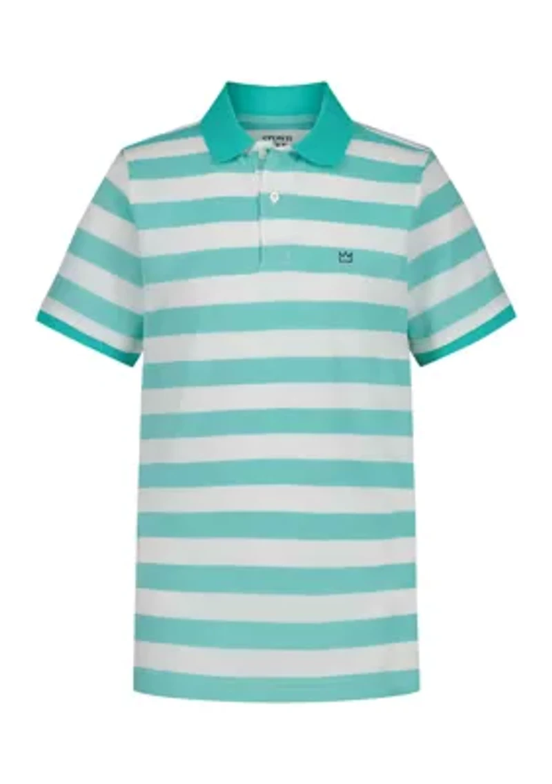 Boys 8-20 Varsity Stripe Pique Polo Shirt