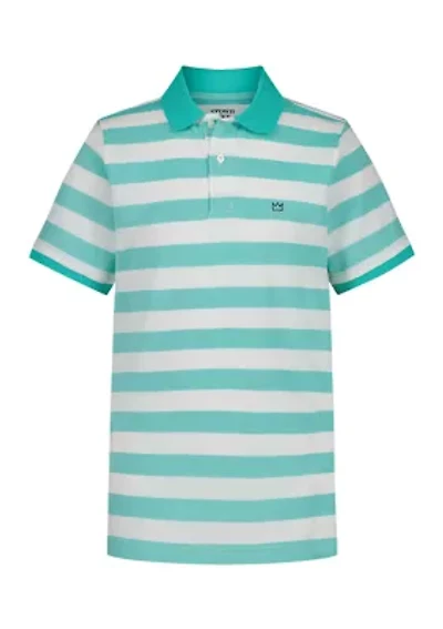 Boys 8-20 Varsity Stripe Pique Polo Shirt