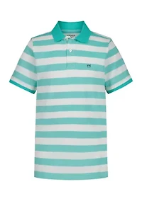 Boys 8-20 Varsity Stripe Pique Polo Shirt