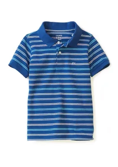 Boys 4-7 Double Stripe Piqué Polo Shirt