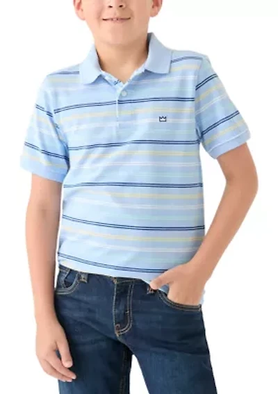 Boys 8-20 Double Stripe Piqué Polo Shirt