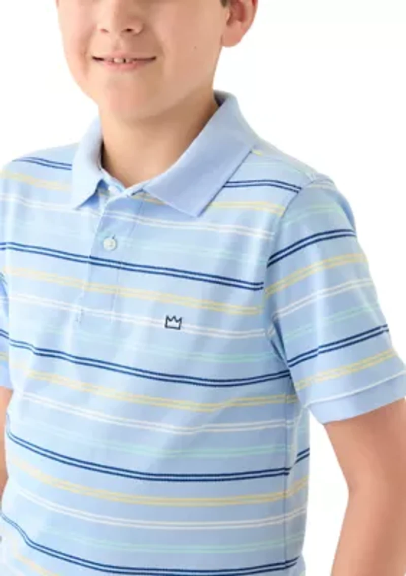 Boys 8-20 Double Stripe Piqué Polo Shirt