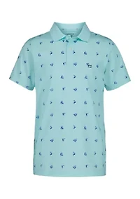 Boys 8-20 Boat Print Jersey Polo Shirt
