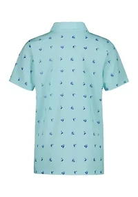 Boys 8-20 Boat Print Jersey Polo Shirt