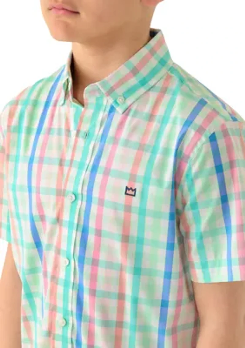 Boys 8-20 Husky Plaid Shirt