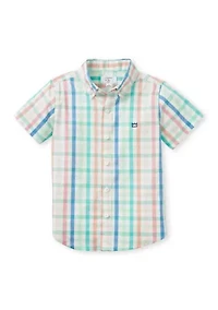Boys 4-7 Plaid Woven Shirt
